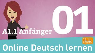 Online Deutsch lernen  A11 Anfänger  sich vorstellen  das Alphabet  die Zahlen  Aussprache [upl. by Catina466]