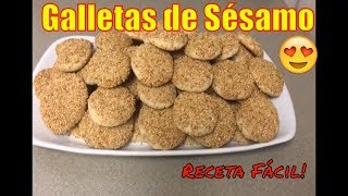 GALLETAS DE AJONJOLI GALLETAS DE SESAMO BARAZEK [upl. by Yates267]