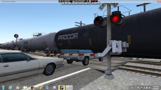 Union Pacific Frieght Train Crossing Country Crossing In Run8 Train Simulator [upl. by Popper329]