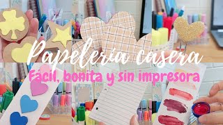 Papelería casera 📎🗒🖌 fácil bonita y sin impresora ❌️🖨papeleriacasera stationery [upl. by Llerdnod]