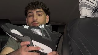 badaBING badaBOOM Jordan 4 White Thunder UnboxingReview [upl. by Edny]