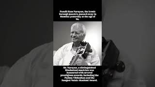 Pandit Ram Narayan the iconic Sarangi maestro passed away in Mumbai at the age of 96 nodbysc [upl. by Jessabell]