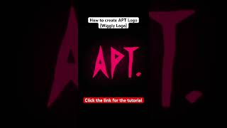 How to Create APT Logo Wiggly amp Jittering LogoText shorts aftereffects apt rosé [upl. by Hollie589]