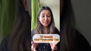 15 Seconds Personality Test  Know Who You REALLY Are  Shorts  Quick Personality Test Quiz [upl. by Ahsiuqram]