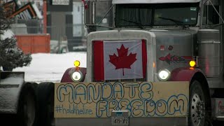 Trucker protest converging on Canadian capital [upl. by Recnal]