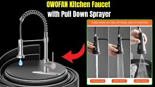 OWOFAN Kitchen Faucet with Pull Down Sprayer  Best Kitchen Faucet for 2024 [upl. by Cosenza888]