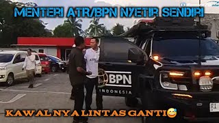 Menteri ATRBPN aja Setir Sendiri Masa Kawal Nya Lintas Ganti [upl. by Nevuer]