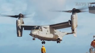 15th MEU Aircraft Transfer to USS Miguel Keith in Philippine Sea [upl. by Grand]