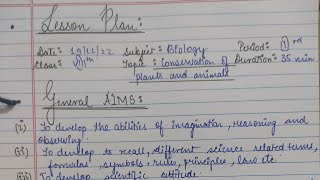 Biology Lesson Plan  Topic  Conservation of Plants and Animals  BEdDElEd lessonplanbiology [upl. by Fonda]