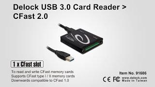 Delock 91686 USB 30 Card Reader CFast 20 [upl. by James]