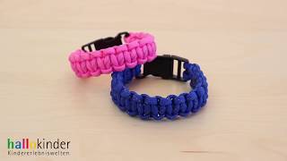 Anleitung Paracord Armband selber machen DIY  hallokinderhsopcom [upl. by Agnese44]