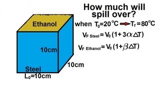 Physics 21 Thermal Expansion 3 of 4 Thermal Volume Expansion Example 2 [upl. by Dlorej952]