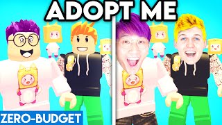 ADOPT ME WITH ZERO BUDGET ROBLOX ADOPT ME ZERO BUDGET PARODY BY LANKYBOX [upl. by Ahsienat]