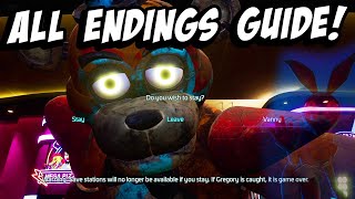 How to Get All Endings in FNAF Security Breach  FNAF Gameplay Walkthrough [upl. by Jocko]