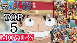 ONE PIECE  HINDI  TOP 5 MOVIES [upl. by Eedolem]