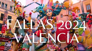 FALLAS 2024 VALENCIA CENTRO 4K [upl. by Eycal365]