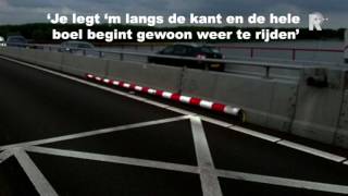 Automobilist op Radio Rijnmond over losschroeven slagboom Haringvlietbrug [upl. by Aderb]