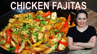 How to make CHICKEN FAJITAS  Chicken fajita MARINADE  Villa Cocina [upl. by Annig]