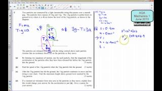 AQA Mechanics 1 June 2013 Q5  M1 [upl. by Elleda]