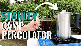 Stanley Camp Percolator 6Cup Review  Brew Time Usage  More [upl. by Leinad]