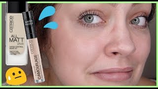 Lets Test Catrice All Matt Foundation and Liquid Camouflage Concealer [upl. by Charin]