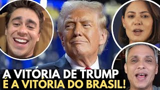 Nikolas Ferreira Gustavo Gayer Magno Malta e outros comentam vitória de Donald Trump nos EUA [upl. by Kieffer]