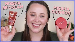 MISSHA RADIANCE PERFECT FIT CUSHION FOUNDATION VS MISSHA BB CREAM  Foundation Wear Test and Review [upl. by Niles878]