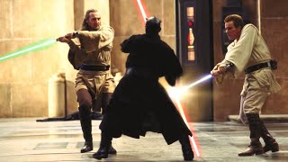 ObiWan Kenobi vs Darth Maul 4K HDR  Star Wars The Phantom Menace [upl. by Alford701]