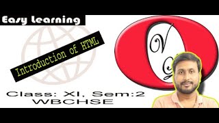 An introduction of HTML Bangla Tutorial Class XI [upl. by Anairda]