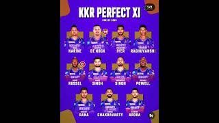 Kolkata Perfect XI For Ipl 2025 shorts cricket kkr rinkusingh andrerussell [upl. by Mcclelland]