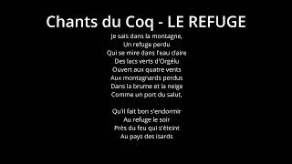 Chants du Coq  LE REFUGE [upl. by Montfort510]