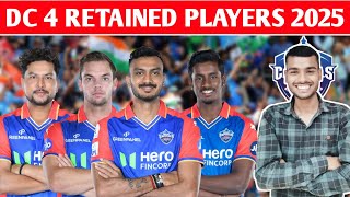 Dtelhi Capitals Retained Players 2025  DELHI CAPITALS 4 RETAIN PLAYER  IPL 2025 DC [upl. by Nowad597]