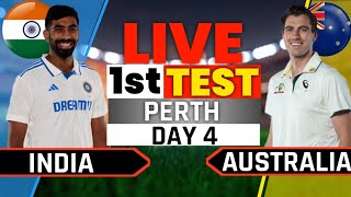 Live  IND vs AUS 1st Test day 3 live score amp commentary  BGT 2024 short feed shorts shortslive [upl. by Olpe]