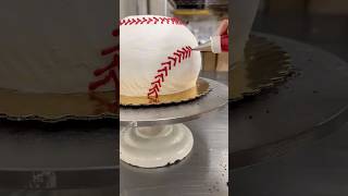 Shaped cakes are hard 😅⚾️ cake cakedecorating [upl. by Belia487]