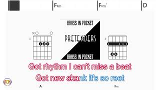 THE PRETENDERS Brass in pocket FCN GUITAR CHORDS amp LYRICS [upl. by Gwendolin811]