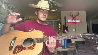 TUTORIAL Missing You Guitar Solo  Flatland Cavalry [upl. by Konstance865]