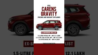 Kia Carens Gravity  Price amp Explained  kiaindia kiacarens2024 [upl. by Leonelle675]