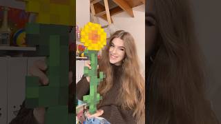 Making a minecraft SUNFLOWER in real life 🌻 [upl. by Ahrat812]