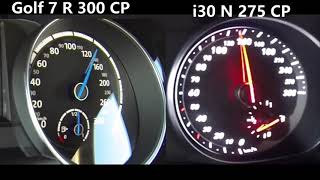 0220 VW Golf 7 R 300 CP VS HYUNDAI i30 N 275 CP [upl. by Porche]