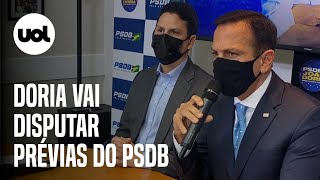 Doria oficializa participação em prévias do PSDB à Presidência da República [upl. by Naivaj]