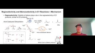 Lecture Video Ch7 2 15 Regioselectivity and Stereoselectivity of E1 [upl. by Krystin]