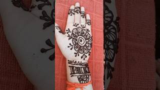 Easy simple Flower Mandala Mehndi Design🔥mehndihennayoutubeshort [upl. by Orland]