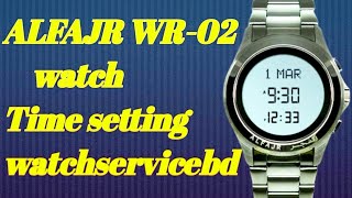 How to set time on ALFAJR WR02 watch Time setting watchservicebd [upl. by Paresh]