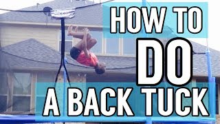 How To Do A Back Tuck On The Trampoline  Totally Gymnastics [upl. by Aram]