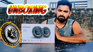 Sony XSFB162E car speaker Sony 6inch mega bass speaker unboxing in telugu [upl. by Nageam]