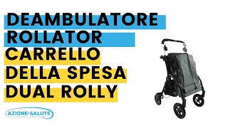 Rollator Pieghevole per Anziani Deambulatore Multifunzione con Sedile e Carrello [upl. by Idisahc]