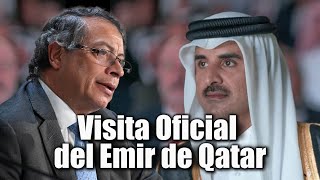 🎥Presidente Gustavo Petro Visita Oficial del Emir Tamim bin Hamad AlThani de Qatar Casa de Nariño👇 [upl. by Mylor]