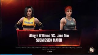 WWE 2K24 Submission  Allegra Williams vs Jane Doe [upl. by Kus]