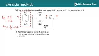 Associação de resistores  Misto  Exercício resolvido [upl. by Sillaw]