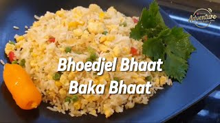 Bhoedjel Bhaat  Bhunjal bhat  Baka Bhaat  Fried Rice  Gebakken rijst met ei en droge garnalen [upl. by Anawak]